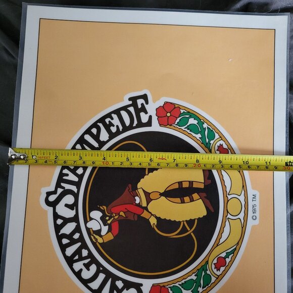 1975 CALGARY STAMPEDE PLASTIC 2-SIDED PLACEMAT EMBLEM/CHUCKWAGON RACING RARE GUC - Picture 7 of 7